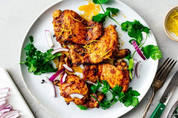 air fryer chicken thighs | www.iamafoodblog.com