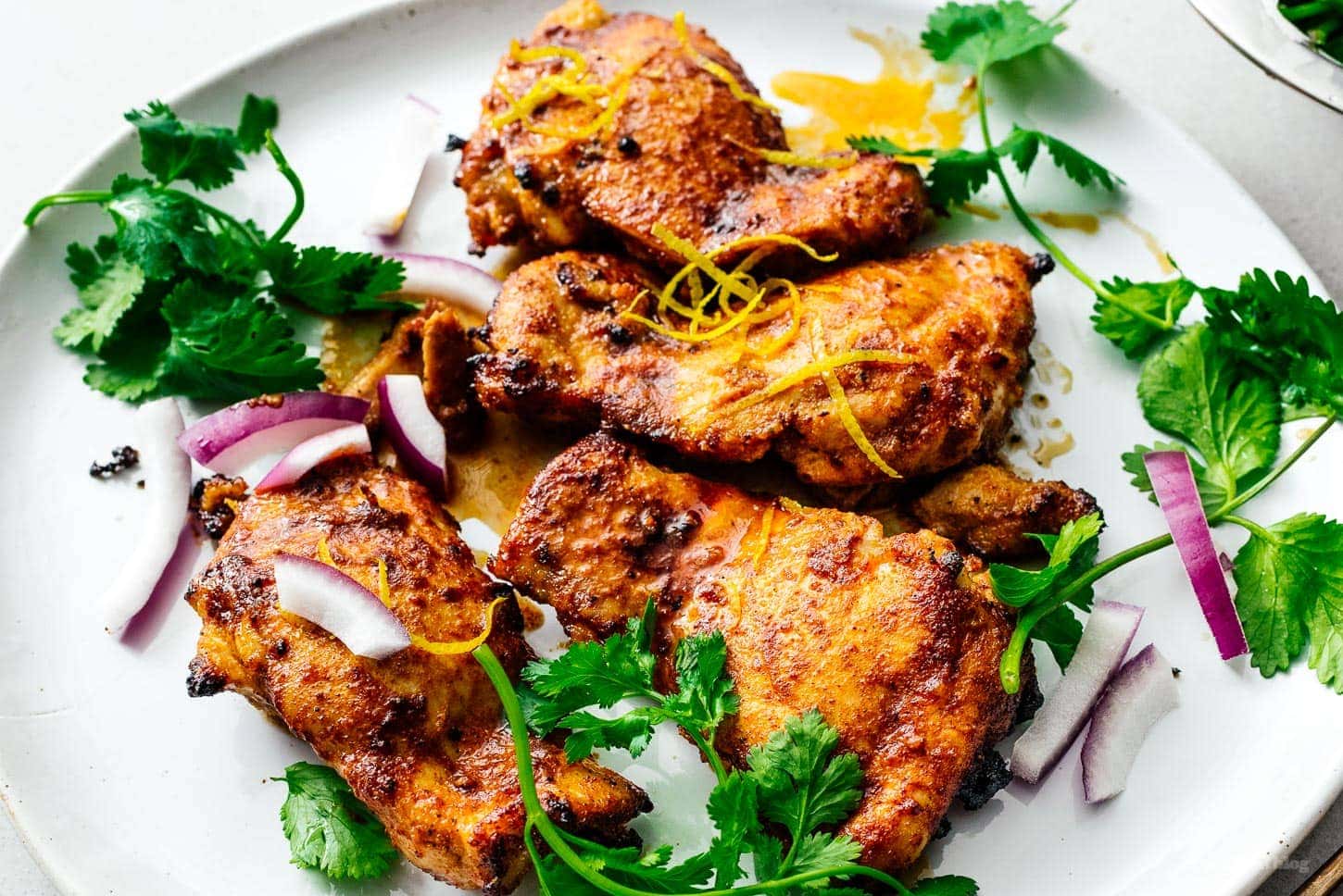 boneless air fryer chicken thighs | www.iamafoodblog.com
