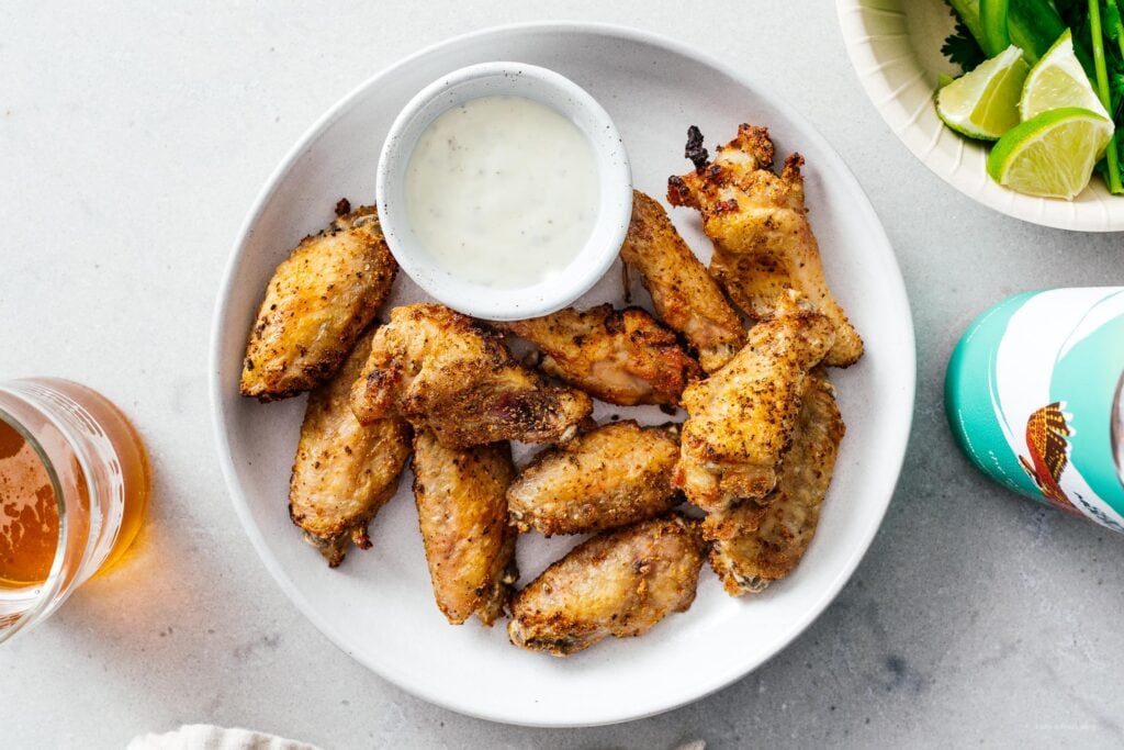 air fryer chicken wings | www.iamafoodblog.com