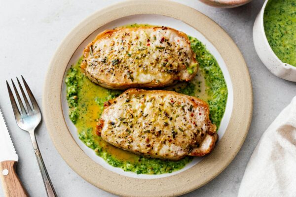 air fryer pork chops recipe | www.iamafoodblog.com