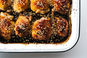 easy oven baked sesame chicken recipe - www.iamafoodblog.com