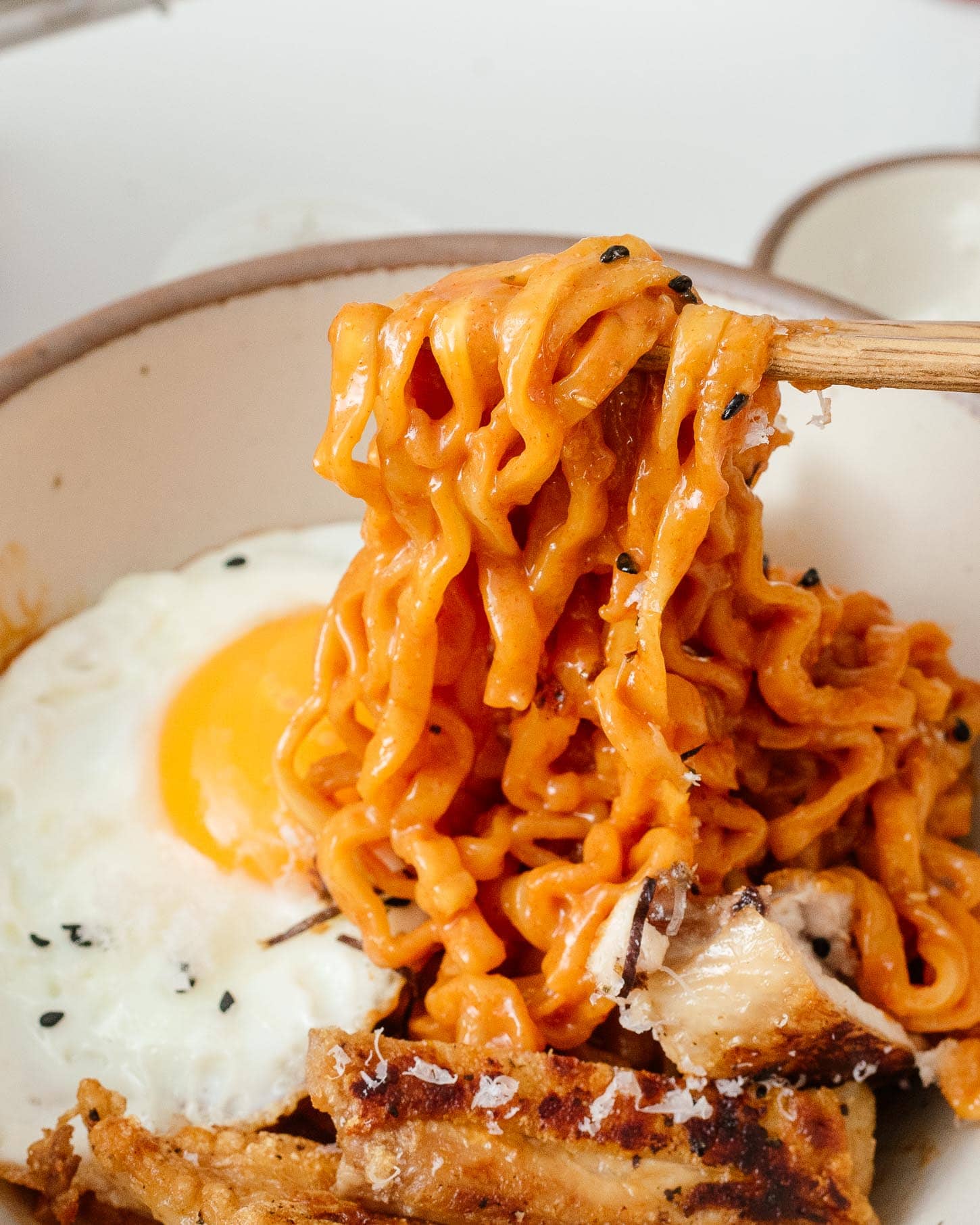 homemade buldak carbonara | www.iamafoodblog.com