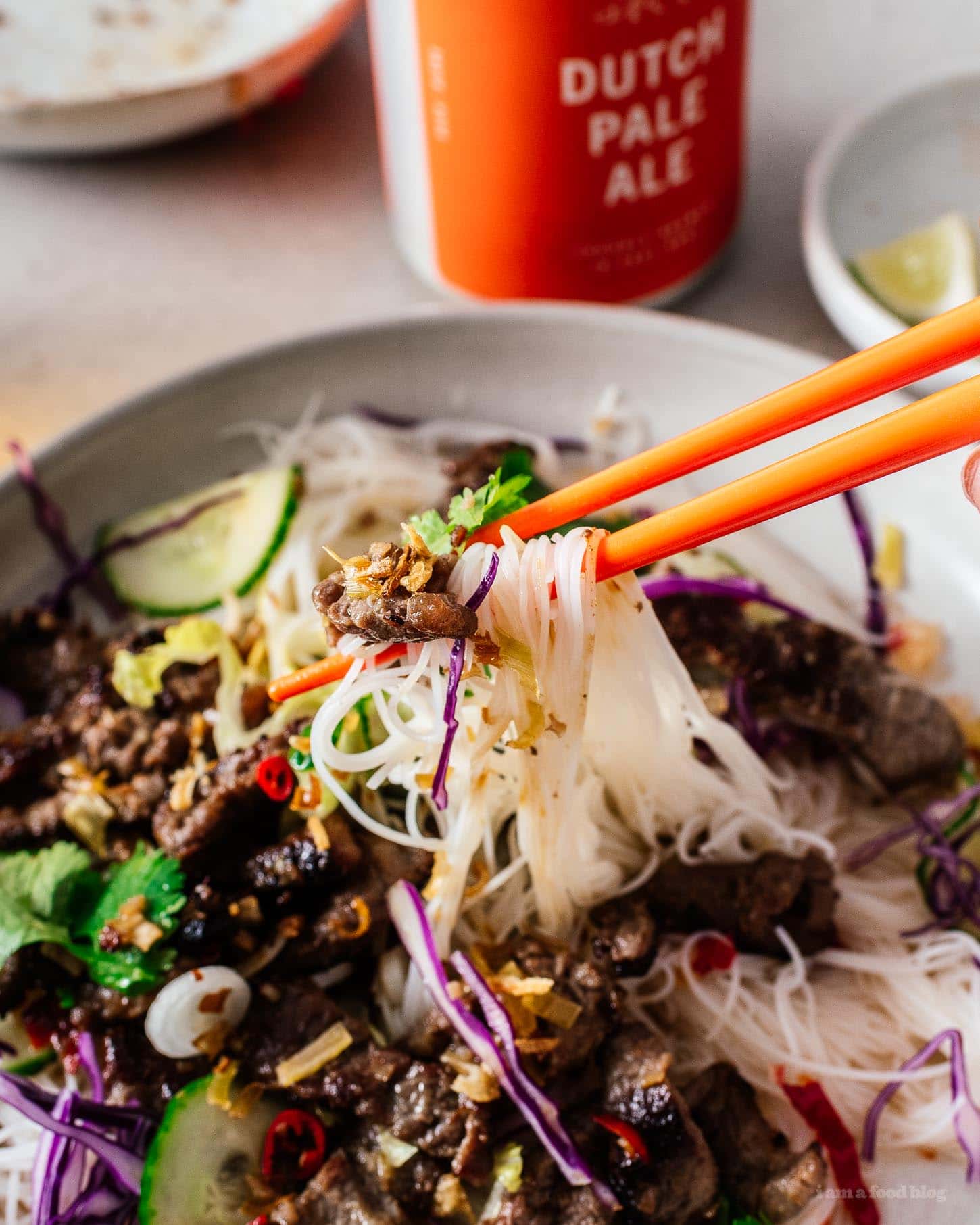Bún Bò Xả Ớt - Vietnamese Lemongrass Beef Recipe | www.iamafoodblog.com