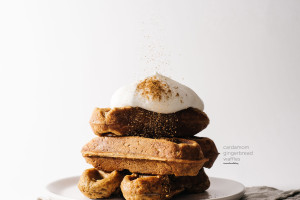 gingerbread waffles recipe - www.iamafoodblog.com
