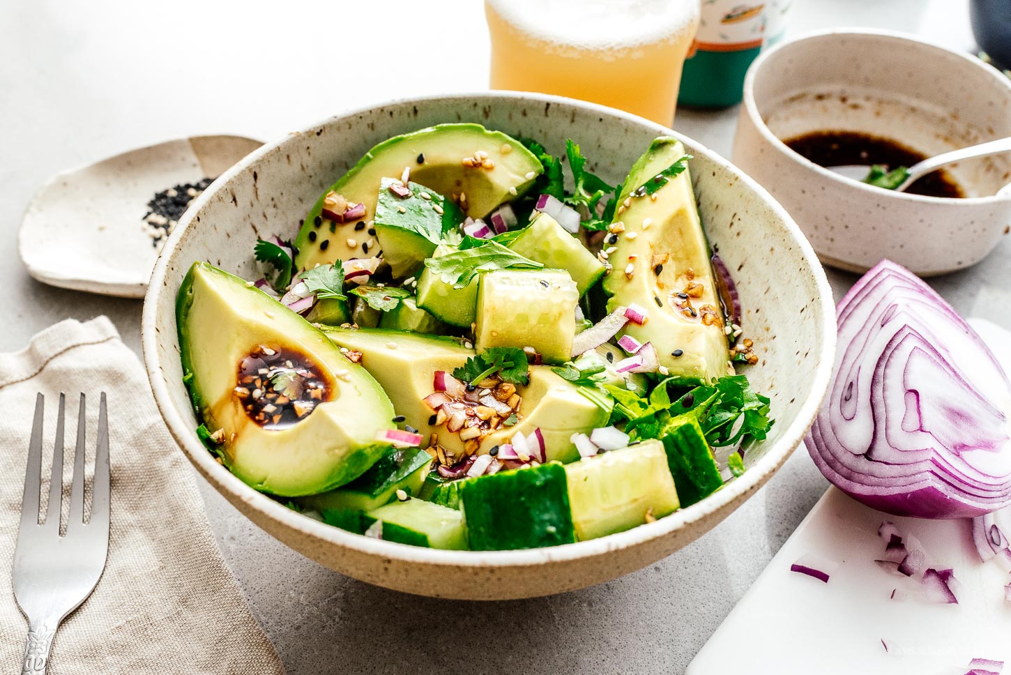 Chinese Cucumber Avocado Salad | www.iamafoodblog.com