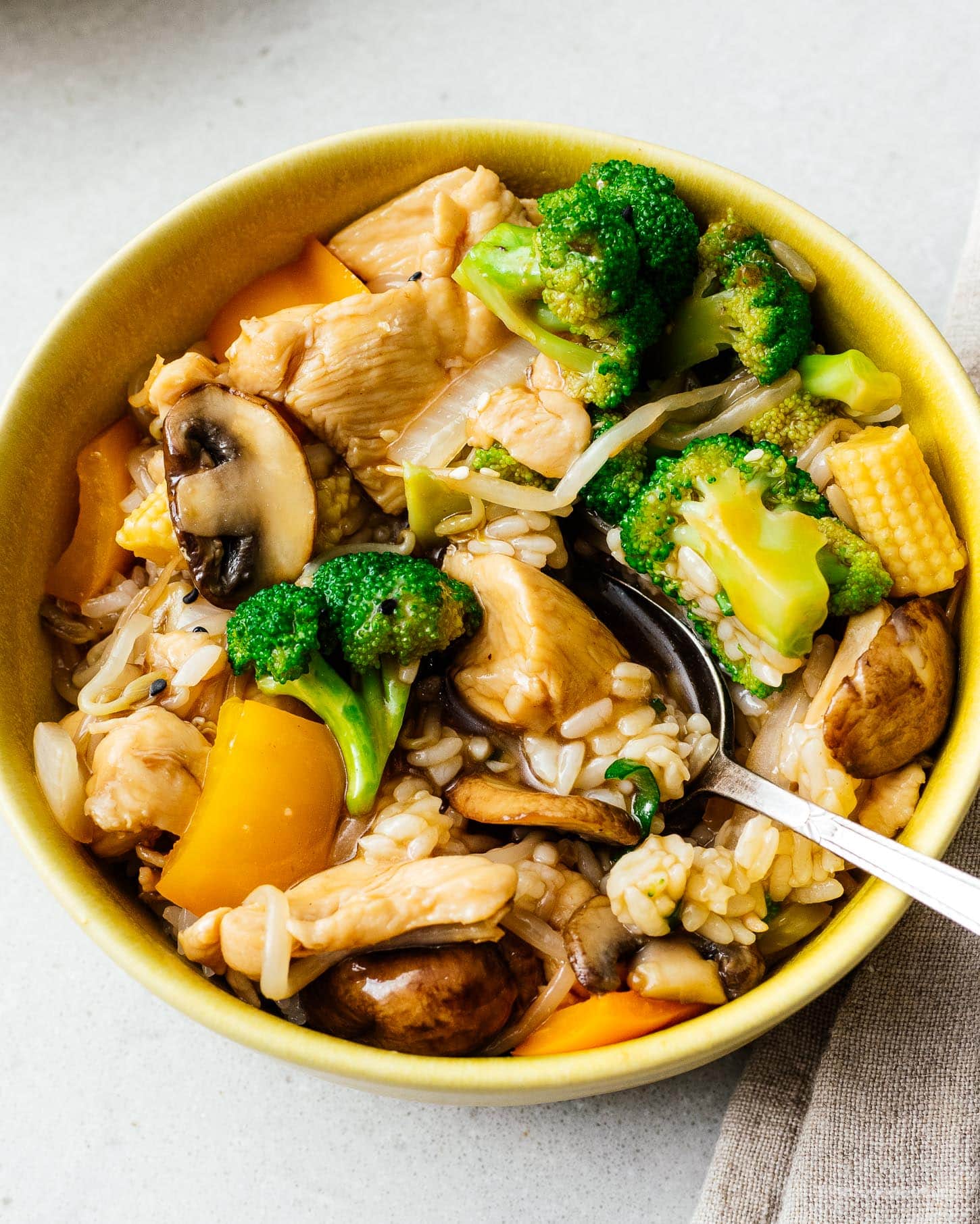 chicken chop suey over rice | www.iamafoodblog.com