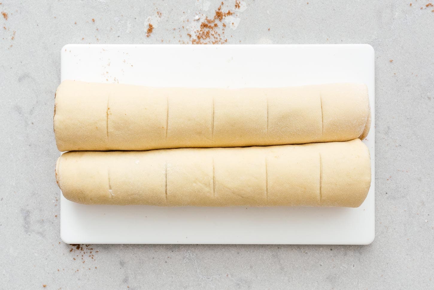 cinnamon rolls ready to cut | www.iamafoodblog.com
