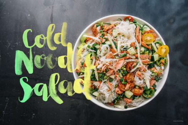 summery salmon cold noodle salad - www.iamafoodblog.com