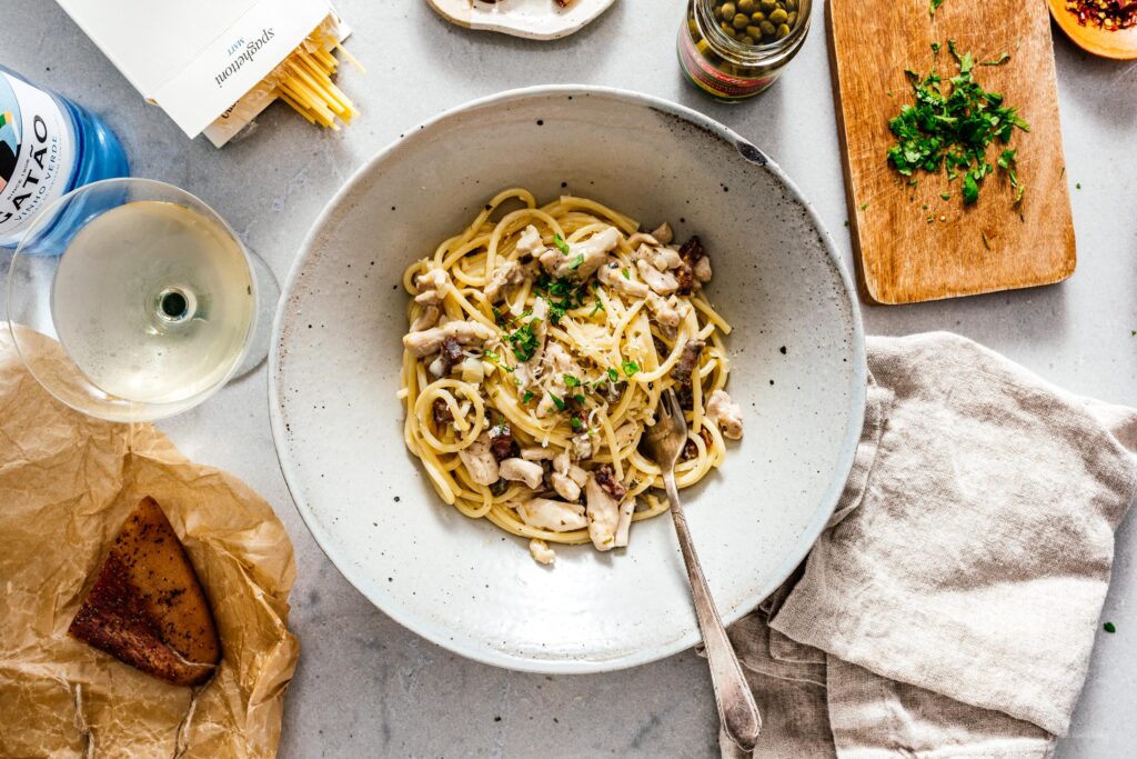 The Creamiest Creamy Chicken and Bacon Pasta Recipe | www.iamafoodblog.com