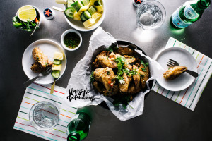 crispy oven baked thai chicken wings recipe - www.iamafoodblog.com