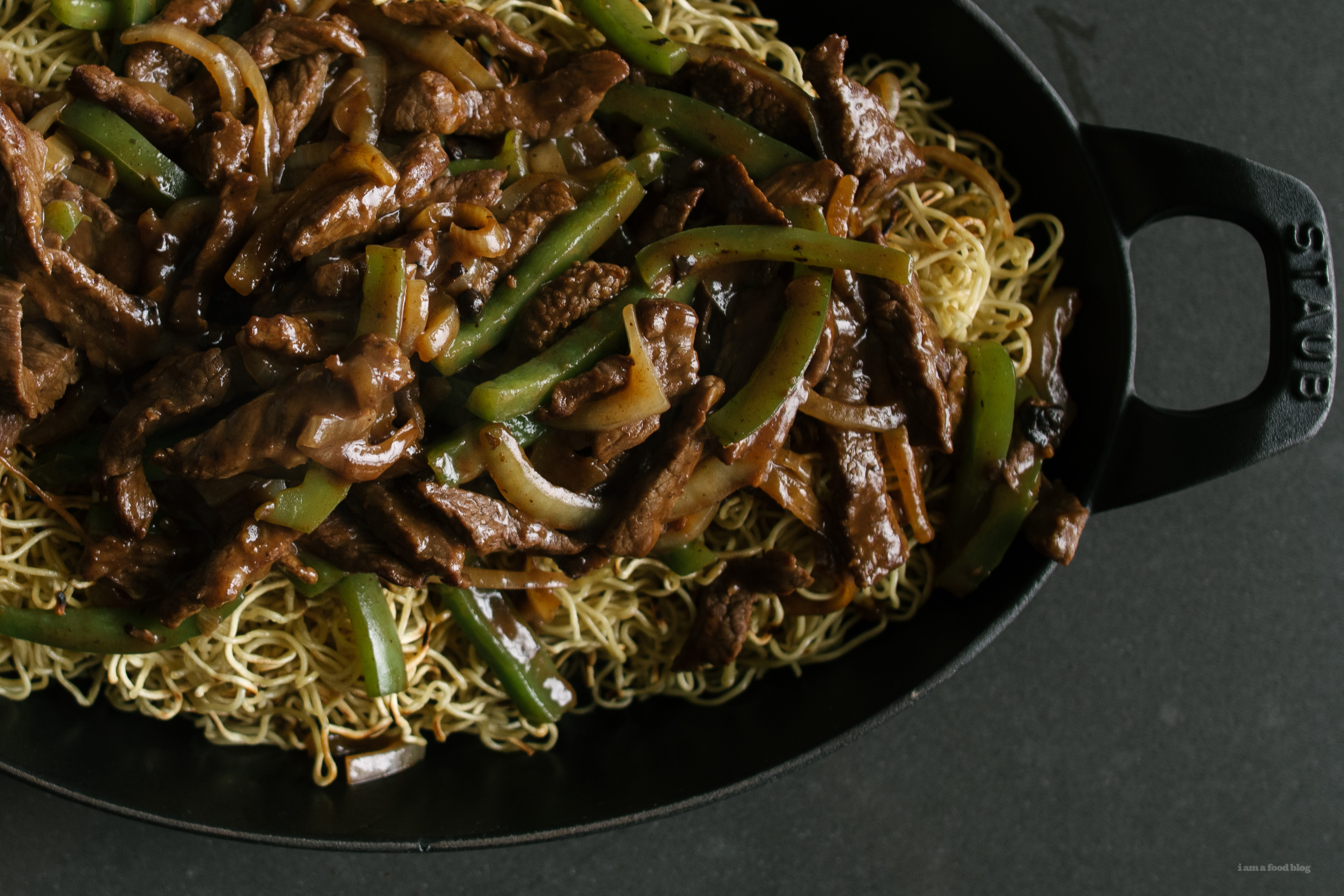black bean beef chow mein - www.iamafoodblog.com