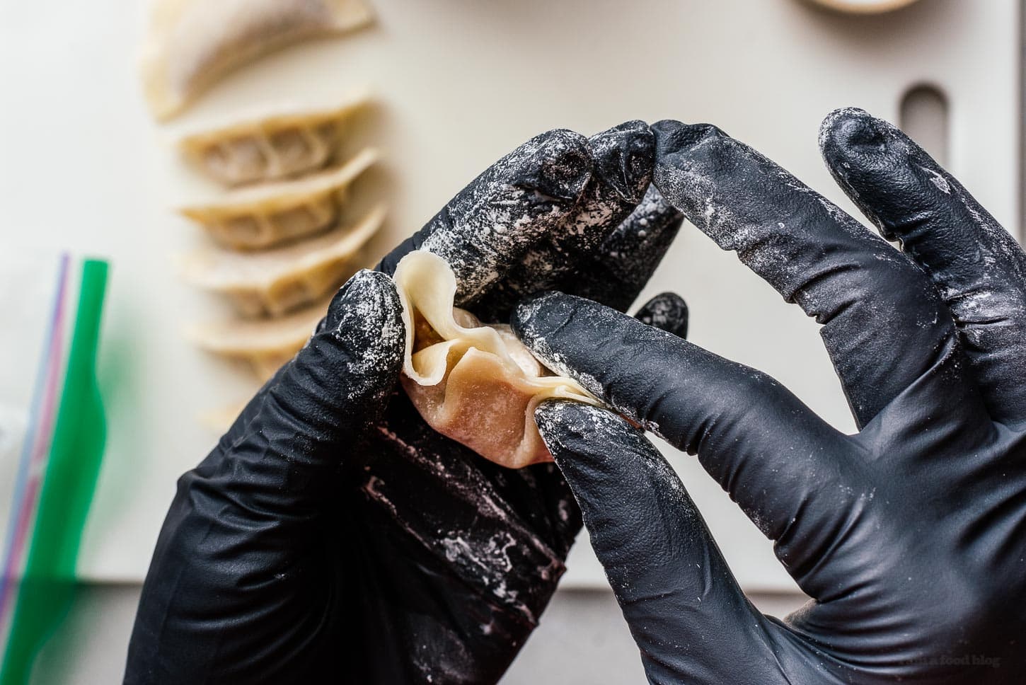 how to fold gyoza | www.iamafoodblog.com