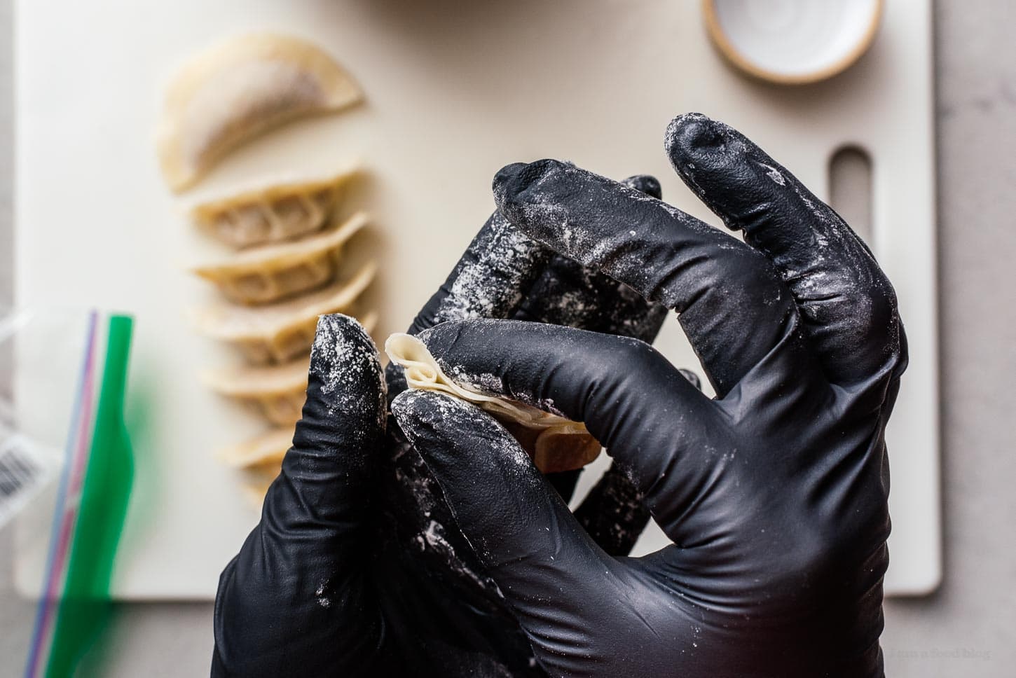 how to fold gyoza | www.iamafoodblog.com