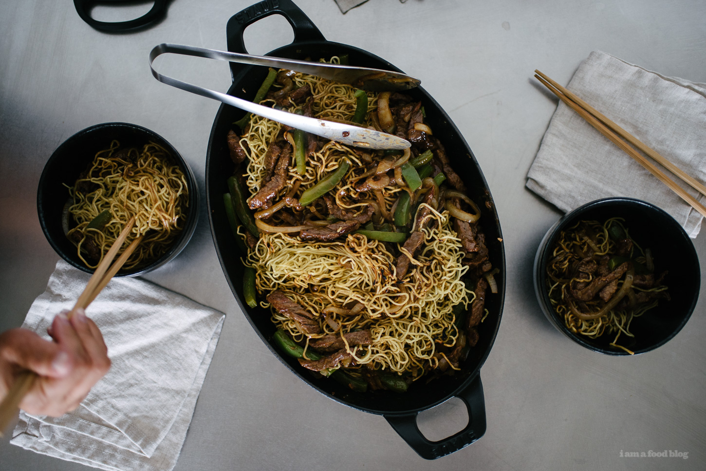 black bean beef chow mein - www.iamafoodblog.com