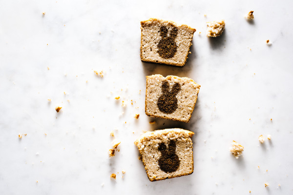 surprise bunny carrot coconut quick loaf - www.iamafoodblog.com