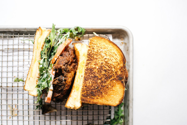 fried chicken grilled cheese - www.iamafoodblog.com