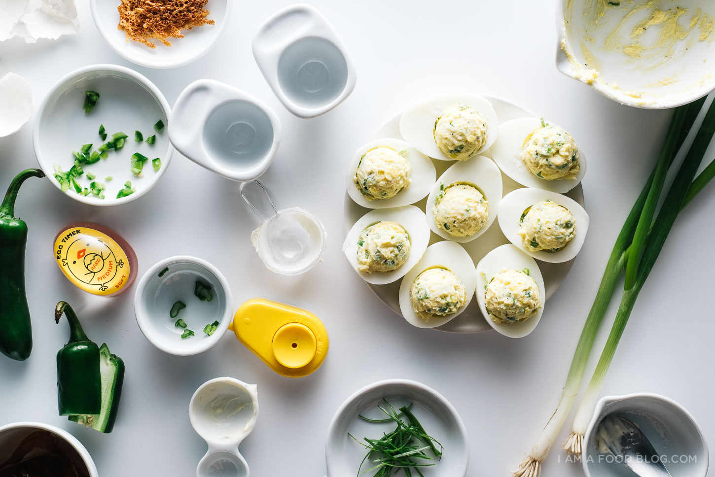 jalapeno popper deviled eggs recipe - www.iamafoodblog.com