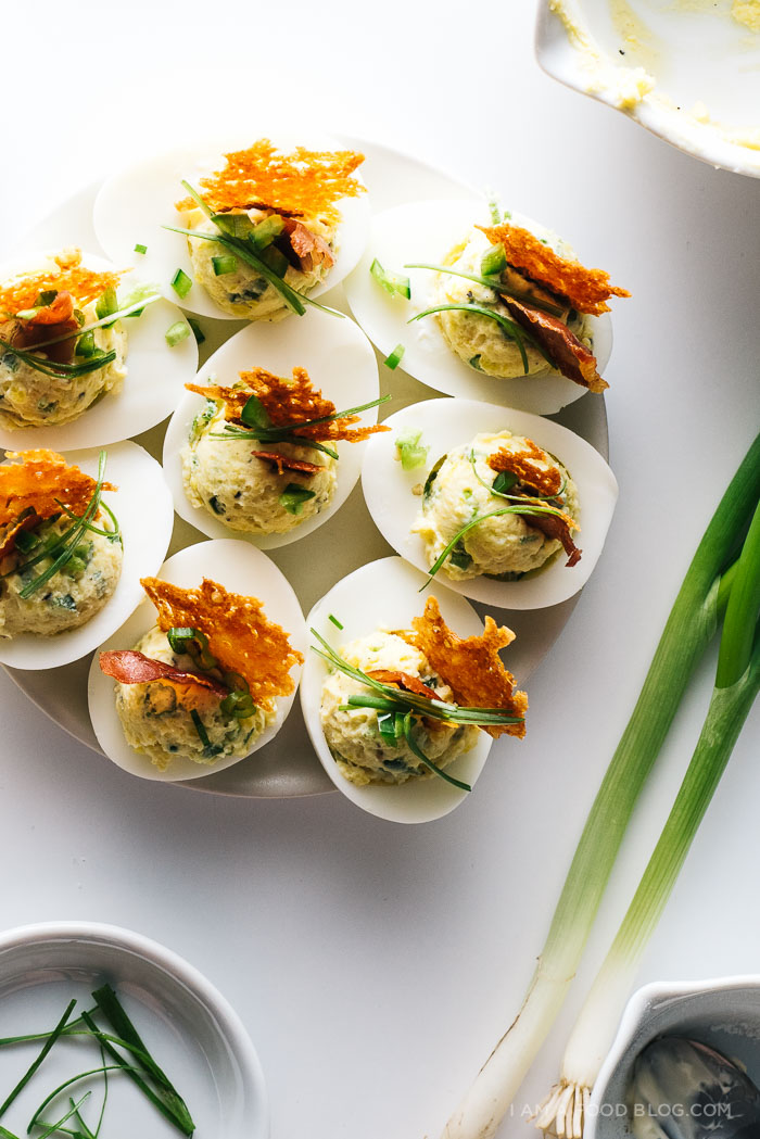 jalapeno popper deviled eggs recipe - www.iamafoodblog.com