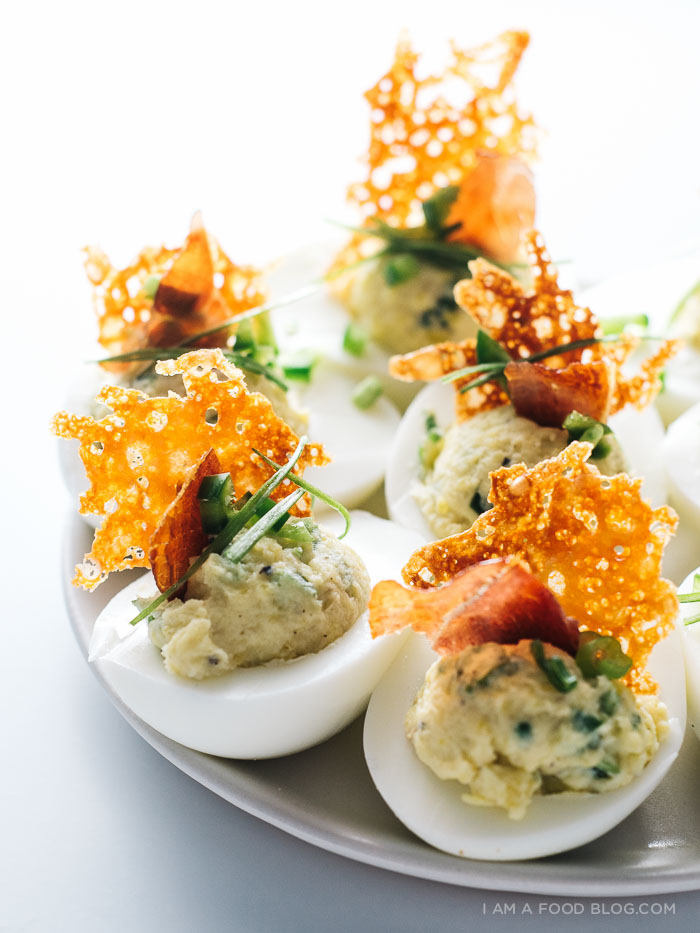 jalapeno popper deviled eggs recipe - www.iamafoodblog.com