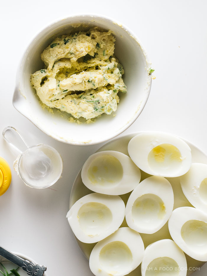 jalapeno popper deviled eggs recipe - www.iamafoodblog.com
