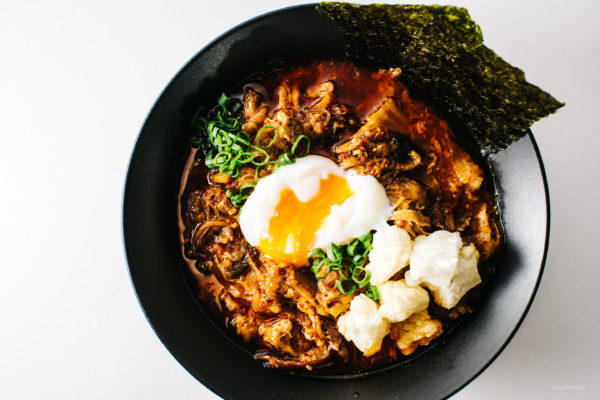 Kimchi Stew with Mochi and Egg Recipe - www.iamafoodblog.com