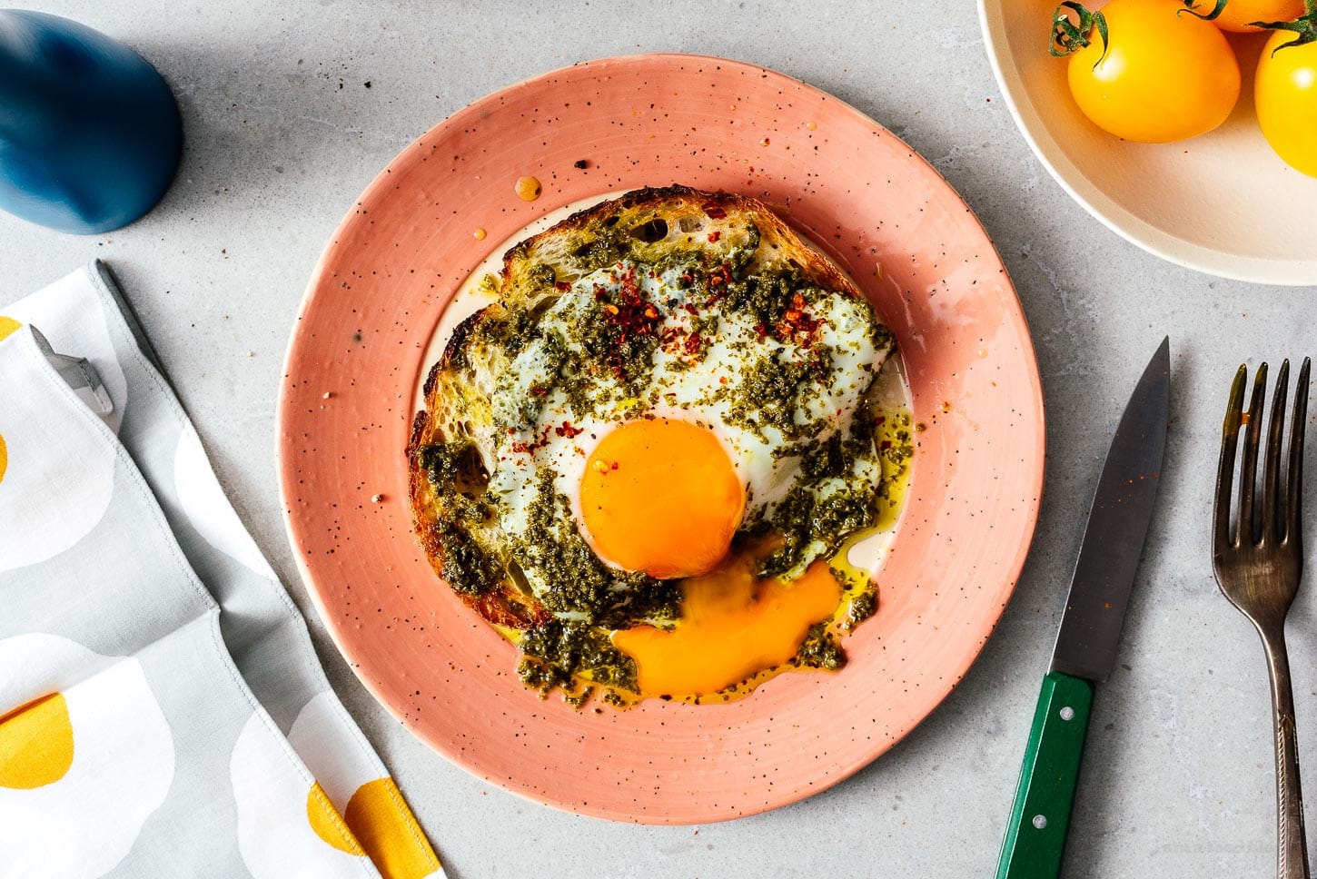 pesto eggs | www.iamafoodblog.com