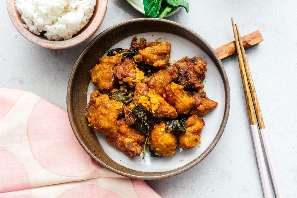 Salted Egg Yolk Fried Chicken Recipe | www.iamafoodblog.com