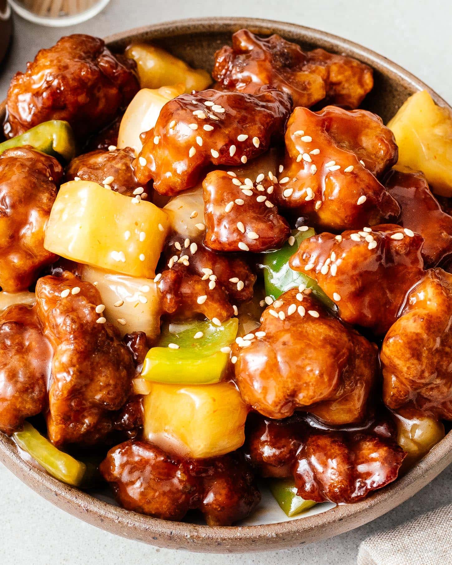 sweet and sour vegan chicken | www.iamafoodblog.com