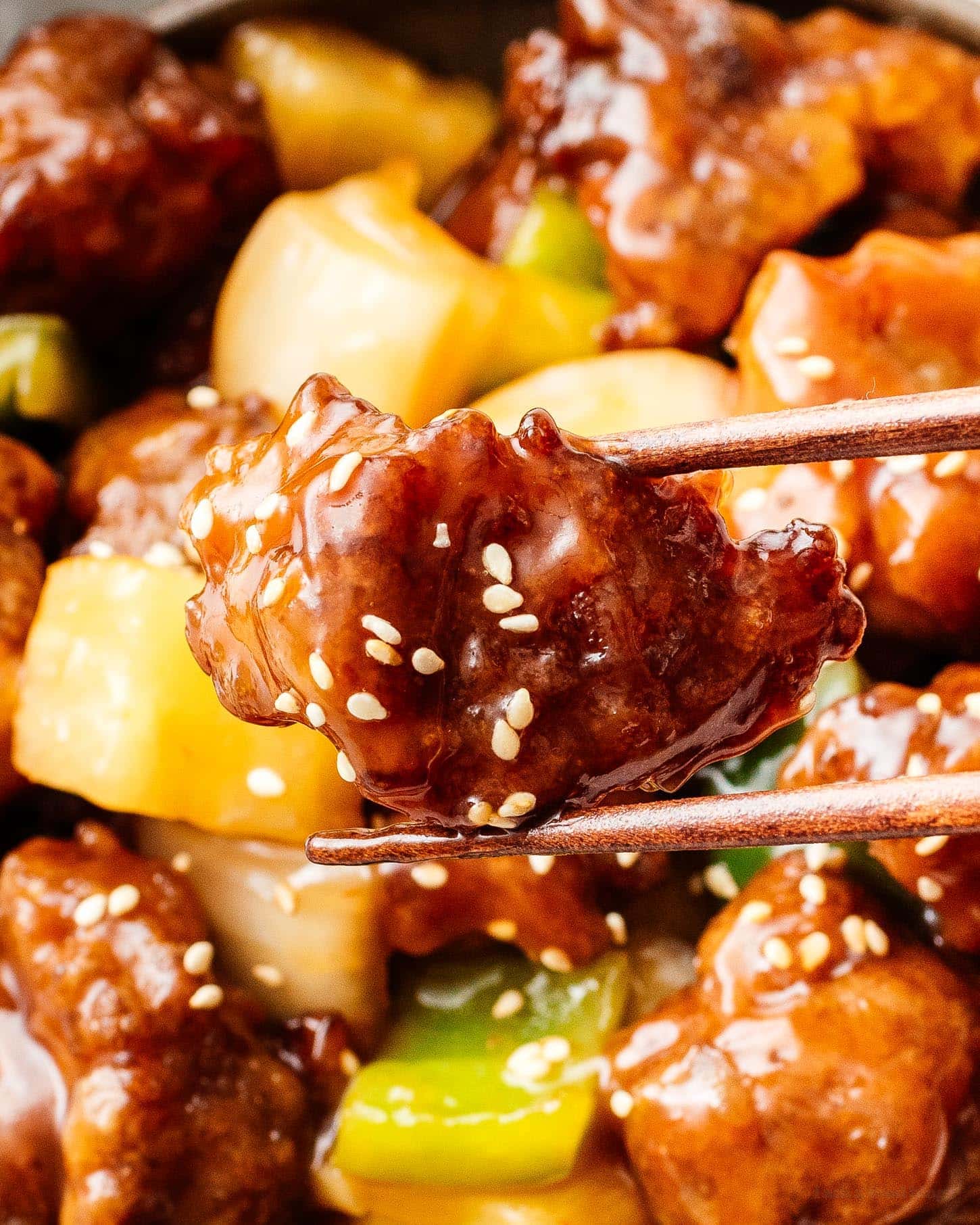 sweet and sour vegan chicken | www.iamafoodblog.com