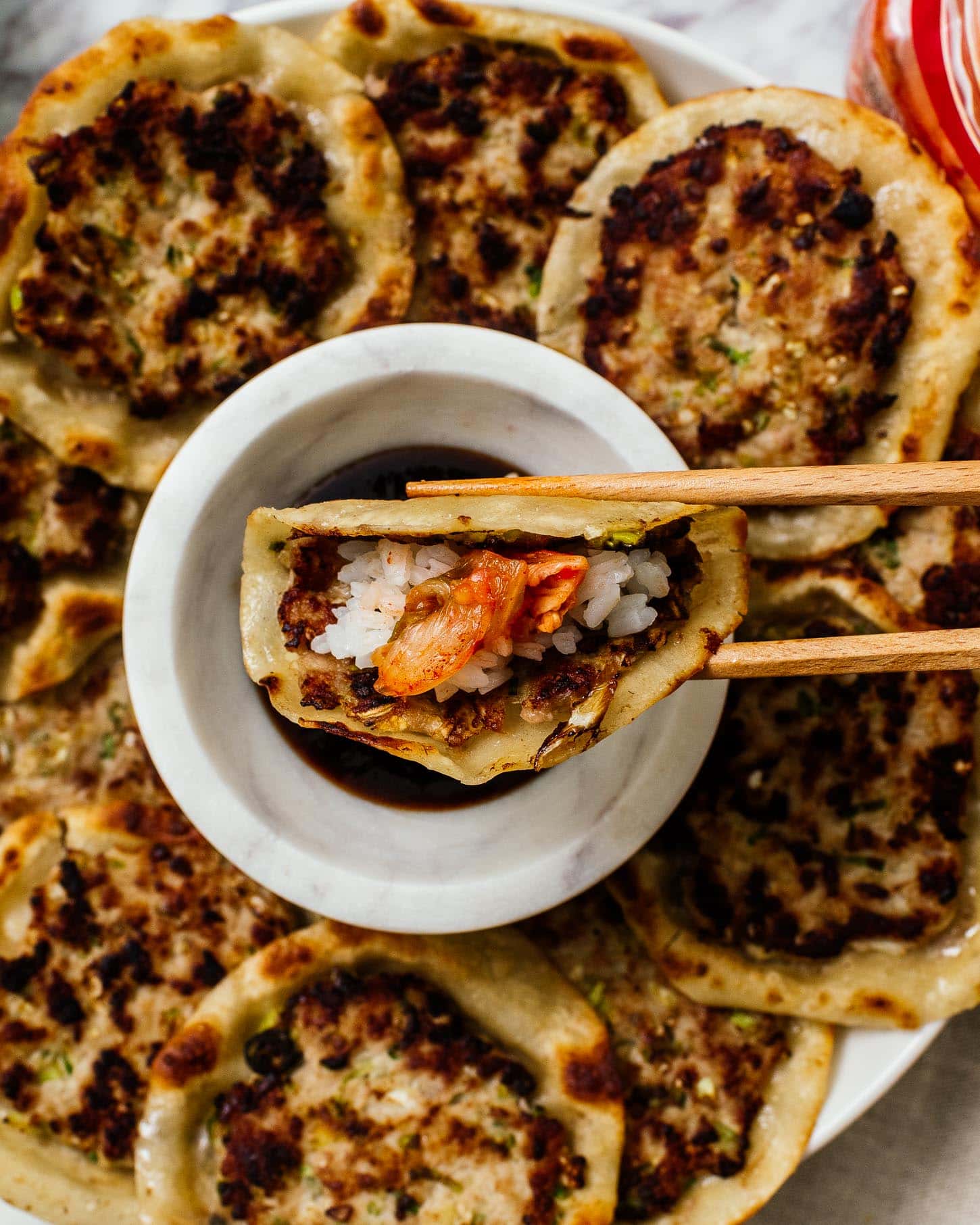 smash gyoza taco style | www.iamafoodblog.com
