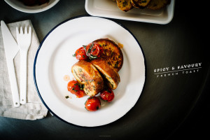 spicy savoury french toast recipe - www.iamafoodblog.com