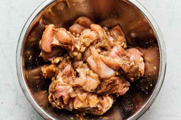 marinating taiwanese popcorn chicken | www.iamafoodblog.com