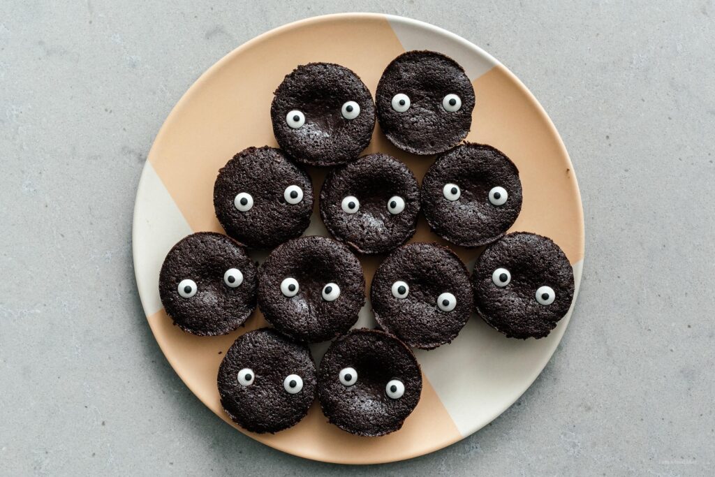 totoro soot sprite brownies | www.iamafoodblog.com