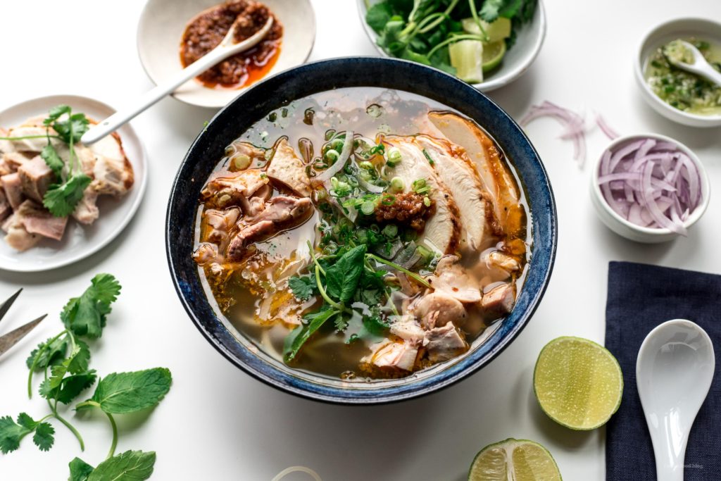 Hue Style Spicy Turkey Vermicelli Noodle Soup Recipe | www.iamafoodblog.com