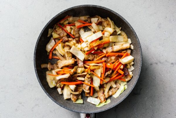 cooked pork and cabbage | www.iamafoodblog.com